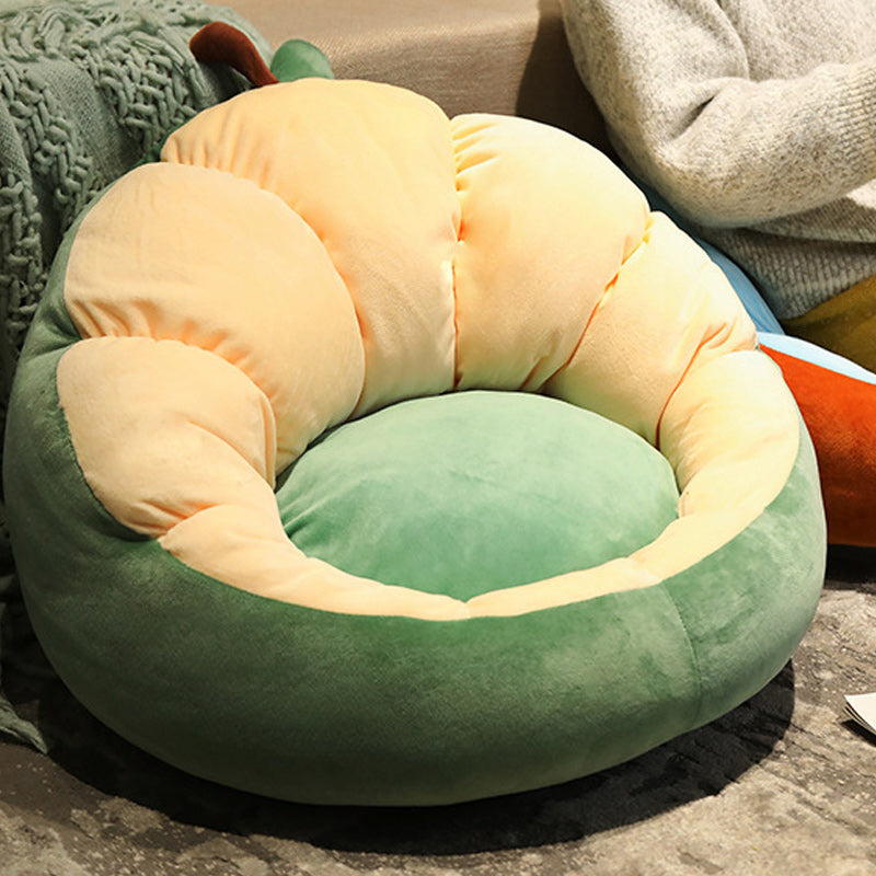 Avocado Flower Floor Cushion Cute Plush Lazy Seat Pad 60x25x10cm
