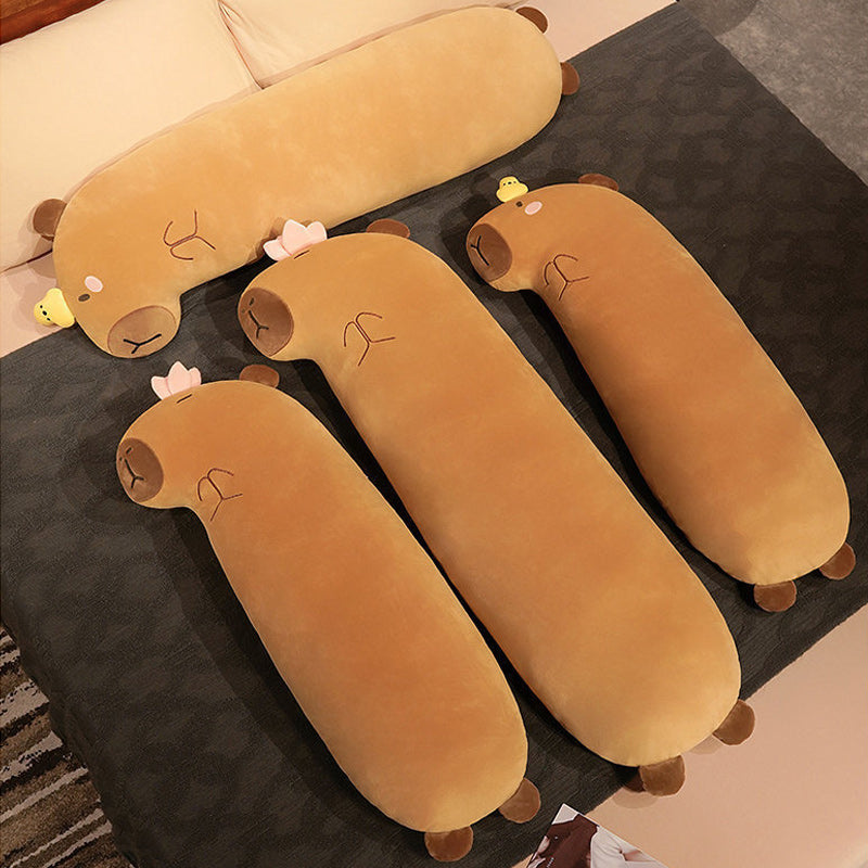 Super Cute Soft Capybara Long Shape Hug Pillow Cushion 100cm Brown