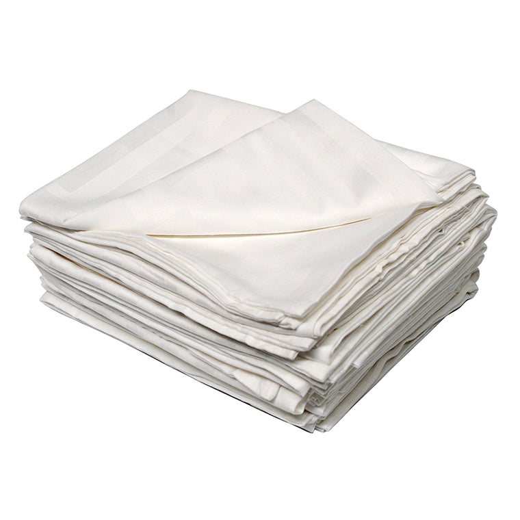 10pcs 500tc Hotel Quality Sateen Arch Stripes White Pillow slips Pillowcases