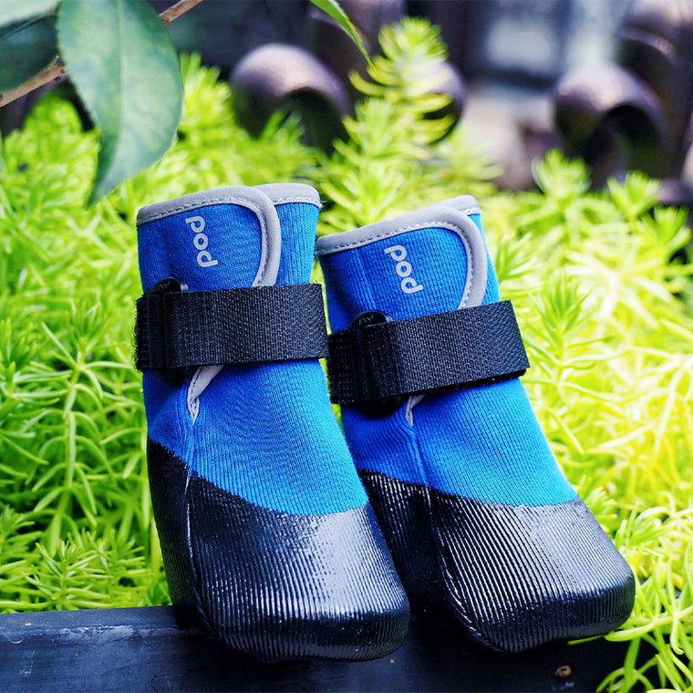 Pet Dog WaterProof Rain Shoes Boots Socks Non-slip Rubber Shoes Blue