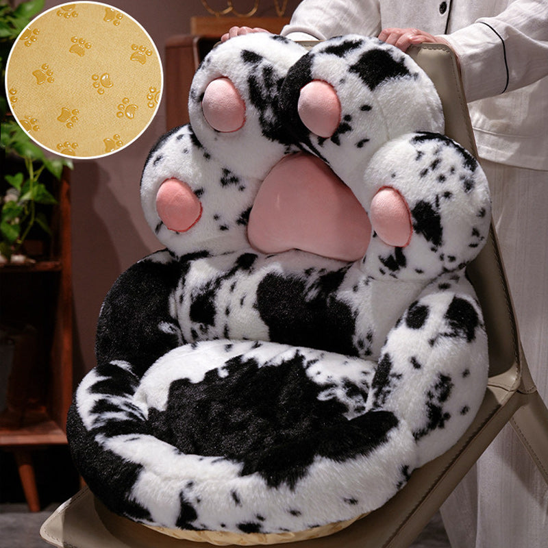 Super Cute Soft Cat Paw Chair Cushion Plush Seat Pad Cow Pattern