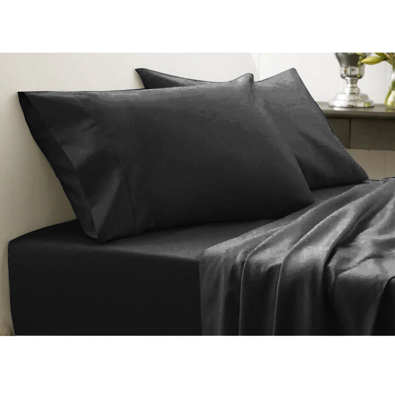 100% Bamboo Silk Feel Soft Sheet set Black