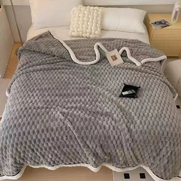 Large Soft Microsherpa Bed Blanket Throw Rug 200x230cm Grey