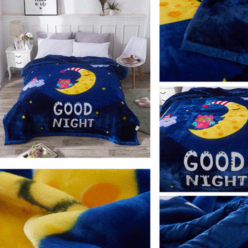 Large Ultimate Sherpa Blanket Luxurious Plush Throw Rug 200x230cm Good Night