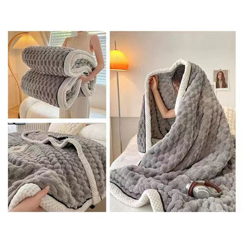 Large Soft Microsherpa Bed Blanket Throw Rug 200x230cm Grey