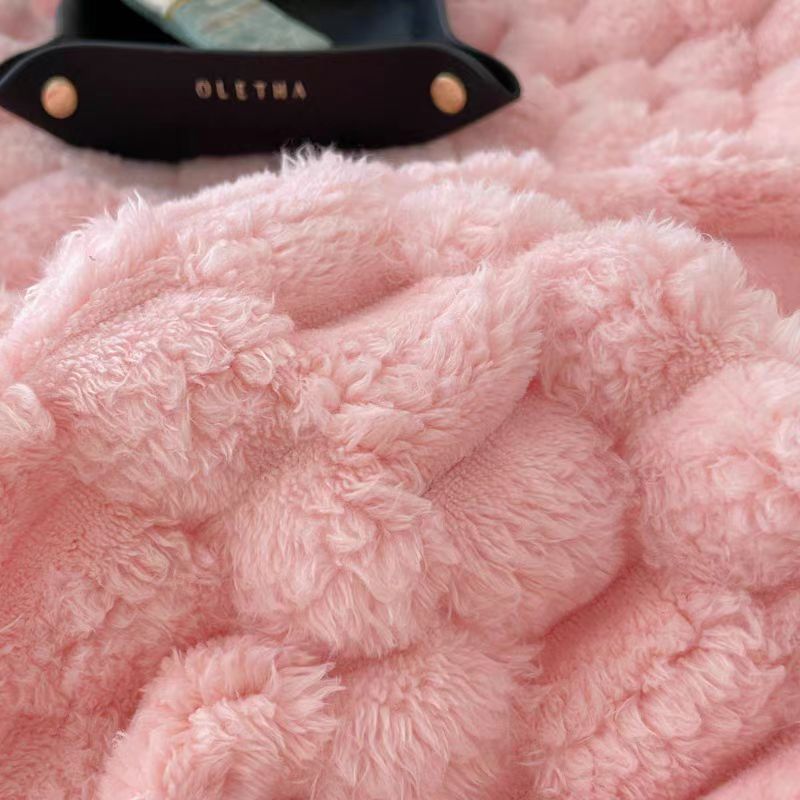 Large Soft Microsherpa Bed Blanket Throw Rug 200x230cm Pink