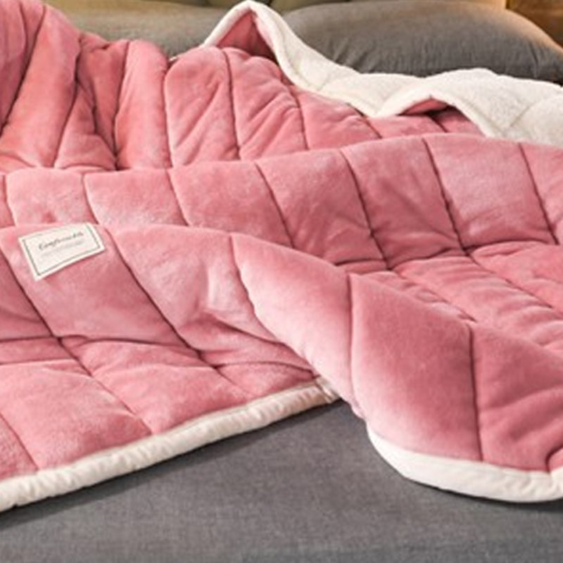Large Ultimate Sherpa Blanket Extra Warm Luxurious Plush Throw Rug 200x230cm Pink