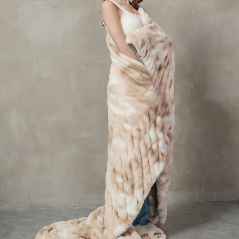 Luxury Chunky Bubble Fleece Blanket Ultra Soft Plush Throw 150x180cm