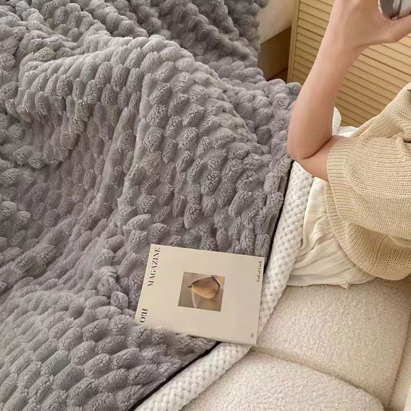 Large Soft Microsherpa Bed Blanket Throw Rug 200x230cm Grey