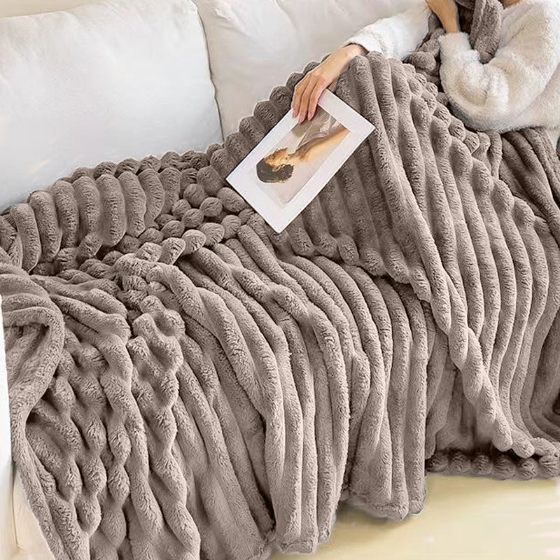 Light weight soft corduroy thin blanket throw rug 180x200cm six colours