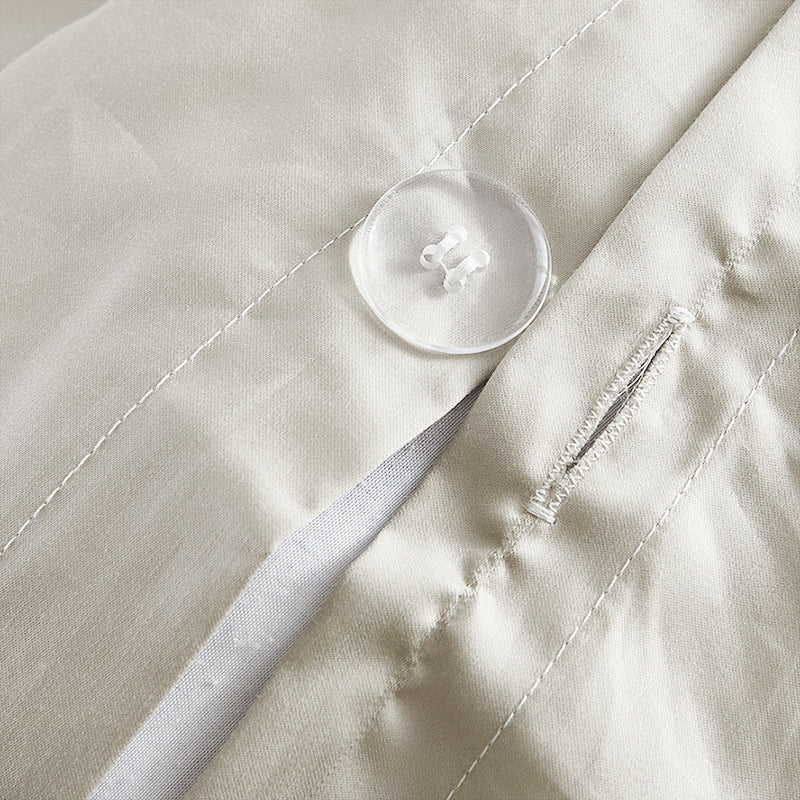 100% Bamboo Silk Feel Soft Doona Quilt Cover Set Beige