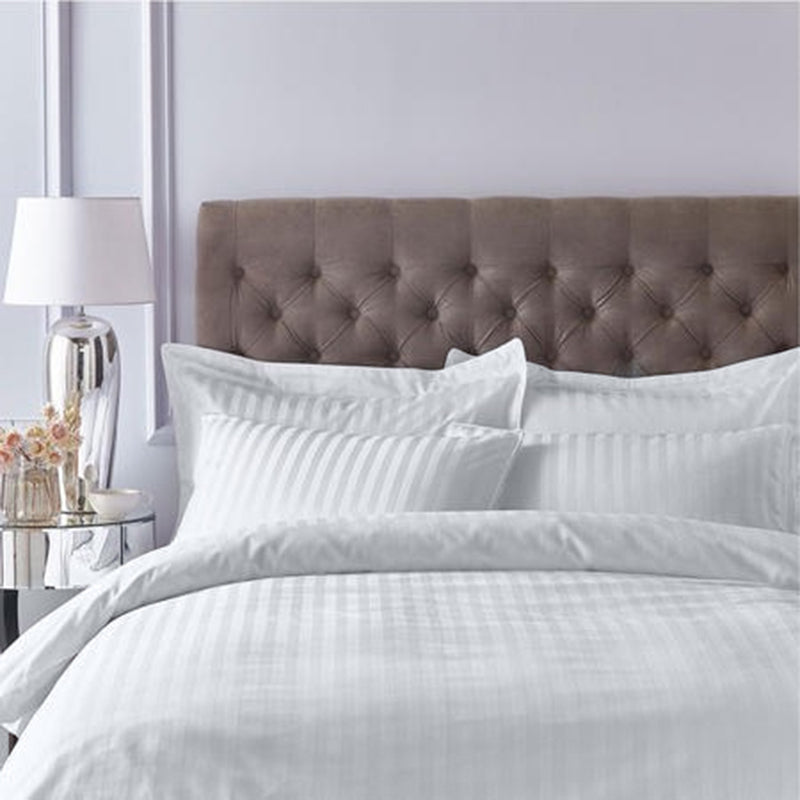 10pcs 500tc Hotel Quality Sateen Striped White Pillow slips pillowcases