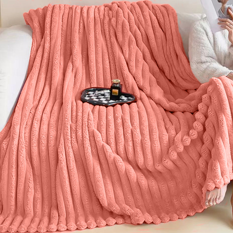 Light weight soft corduroy thin blanket throw rug 180x200cm six colours