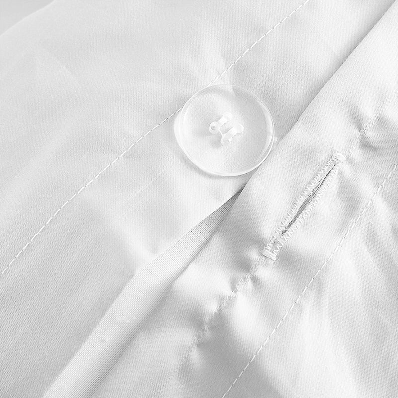 100% Bamboo Silk Feel Soft Doona Quilt Cover Set White