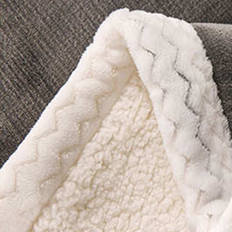 Large Ultimate Sherpa Blanket Luxurious Plush Throw Rug 200x230cm Grey