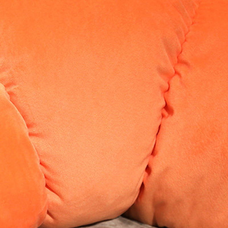 Orange Cat Flower Floor Cushion Cute Plush Lazy Seat Pad 60x25x10cm