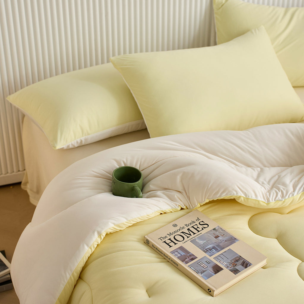 Thick Warm Bear Shape Winter Reversible Blanket Quilt Comforter 200x230cm Yellow