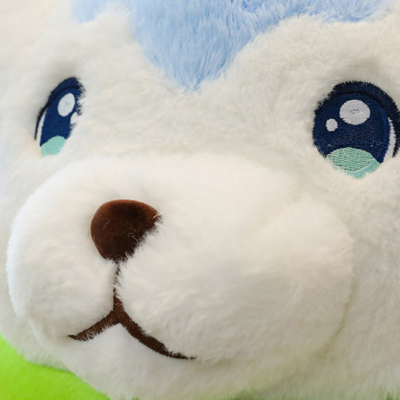 Giant Cute Polar Bear Plush Toy Soft Hugging Stuffed Animal with Green Scarf