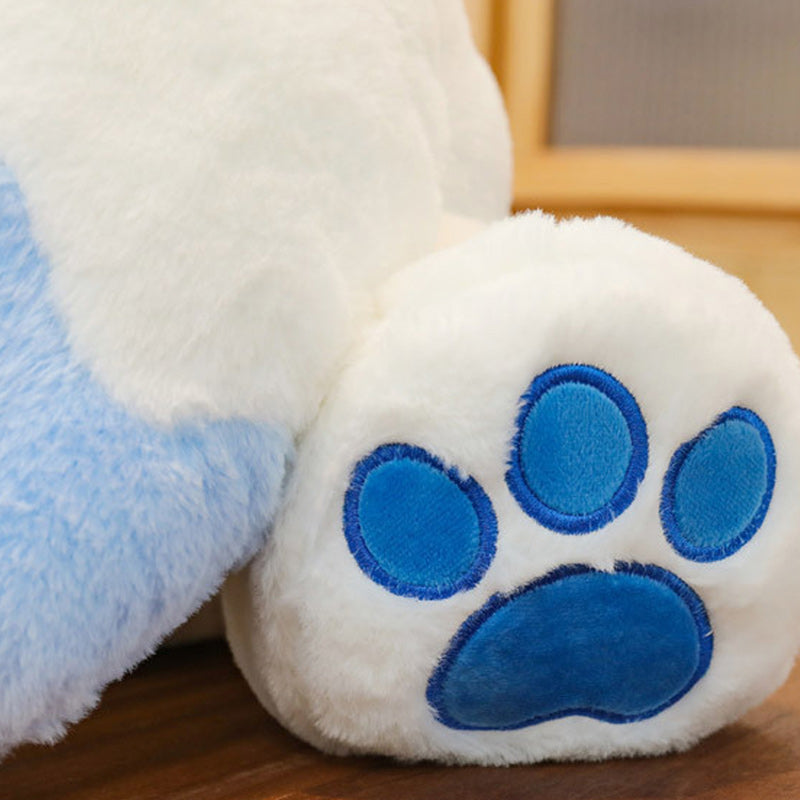 Giant Cute Polar Bear Plush Toy Soft Hugging Stuffed Animal with Green Scarf