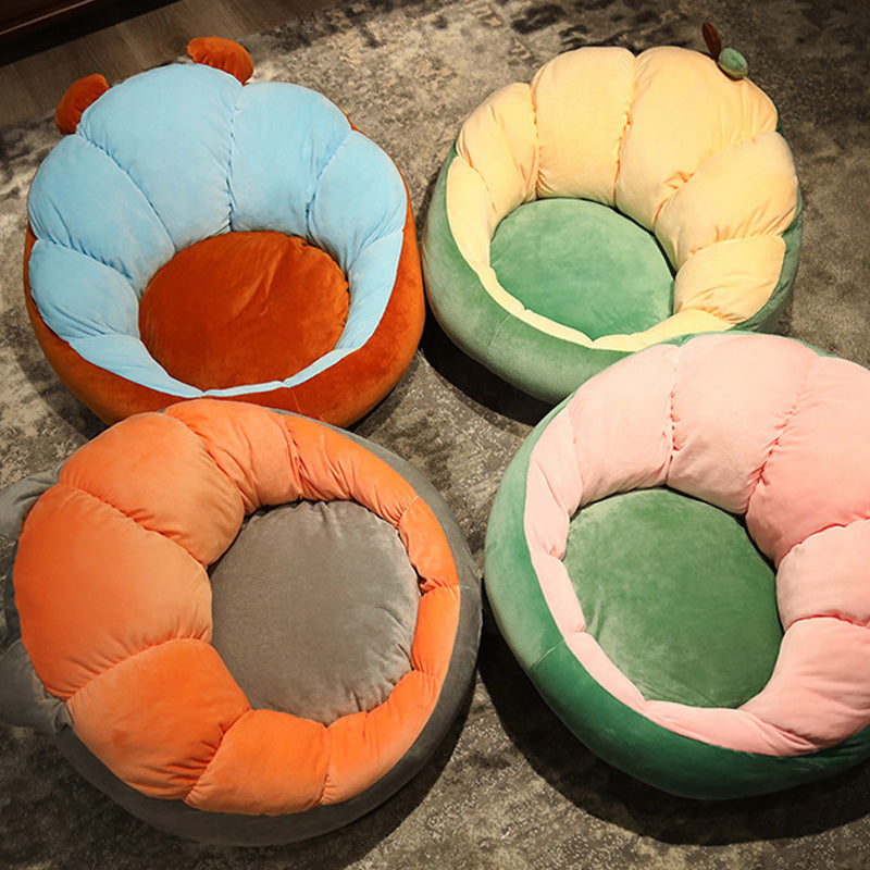 Avocado Flower Floor Cushion Cute Plush Lazy Seat Pad 60x25x10cm