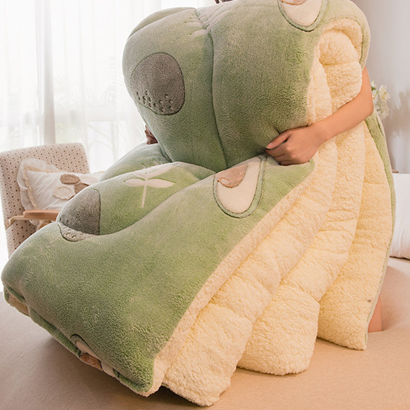 Thick Winter Sherpa Blanket Comforter Quilt Avocado Pattern 200×230cm