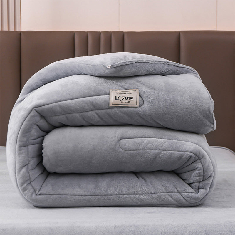 Large Warm Winter Ultra Soft Plush Blanket Quilt 200x230cm Grey
