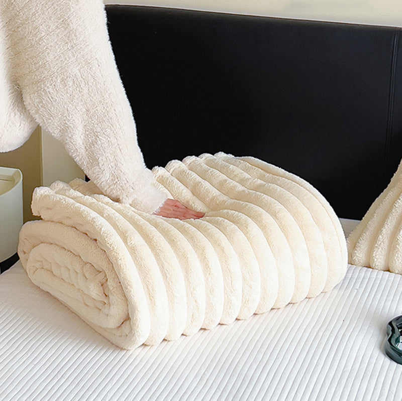 Light weight soft corduroy thin blanket throw rug 180x200cm six colours