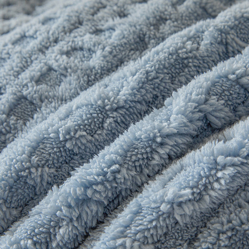 Thick Winter Warm Quilt Reversible Waffle Plush Comforter 200x230cm Blue