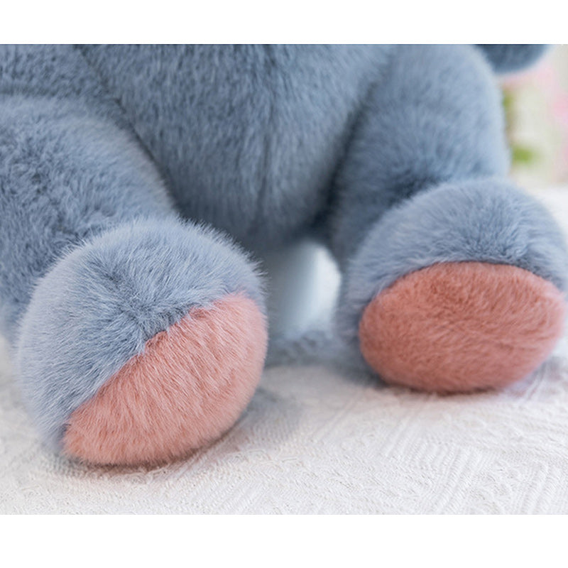 Large Cute Blue Elephant Plush Toy Soft Stuffed Animal with Big Ears & Trunk
