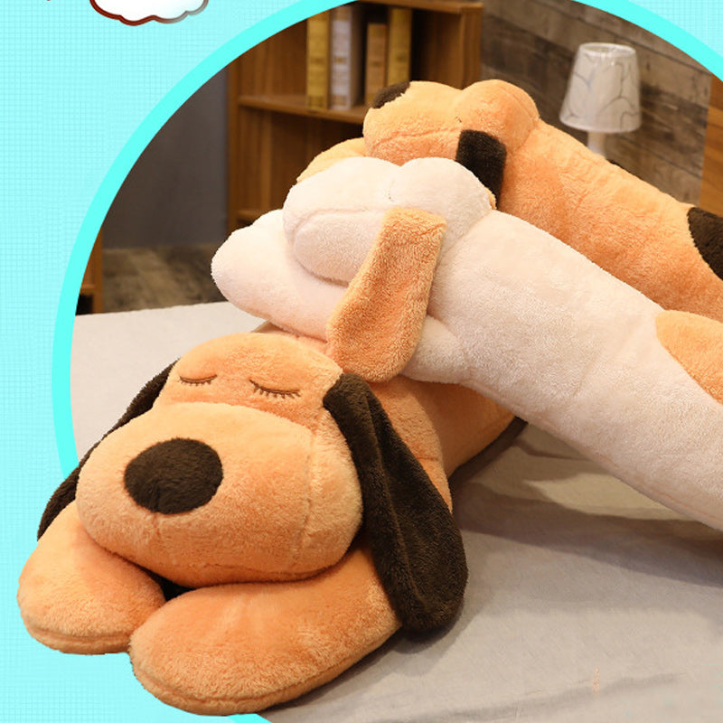 1.5m Long Cute Dog Body Pillow Soft Cylindrical Hugging Pillow