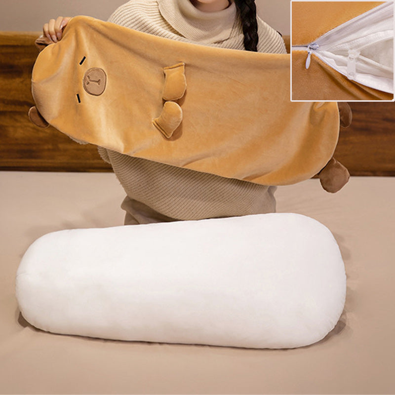 1.2m Long Capybara Body Pillow Cute Cylindrical Hugging Pillow