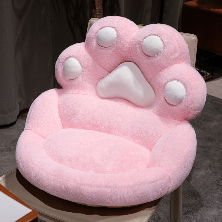 Super Cute Soft Cat Paw Chair Cushion Plush Seat Pad Pink