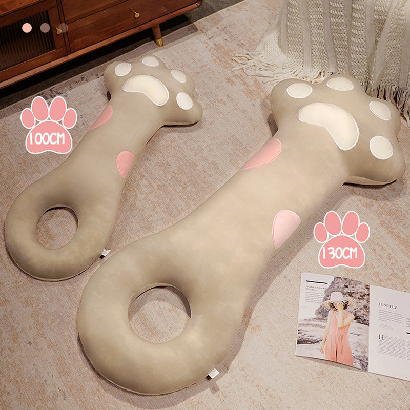 Super Soft Cute Cat Paw Plush Hug Body Pillow Cushion 130cm Grey