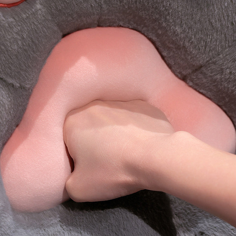 Super Cute Soft Cat Paw Chair Cushion Plush Seat Pad Grey