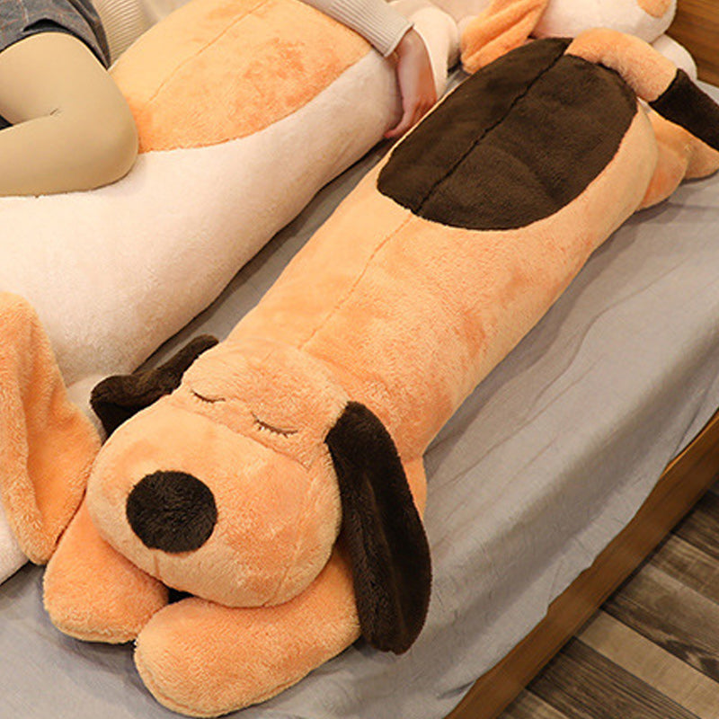 1.5m Long Cute Dog Body Pillow Soft Cylindrical Hugging Pillow