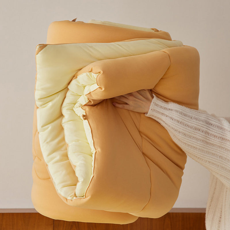 Thick Warm Bear Shape Winter Reversible Blanket Quilt Comforter 200x230cm Caramel Beige
