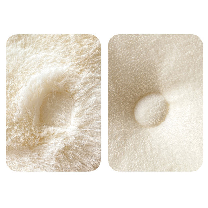 Thick Winter Faux Bubble Rabbit Fur Blanket Comforter Quilt Cream 200×230cm