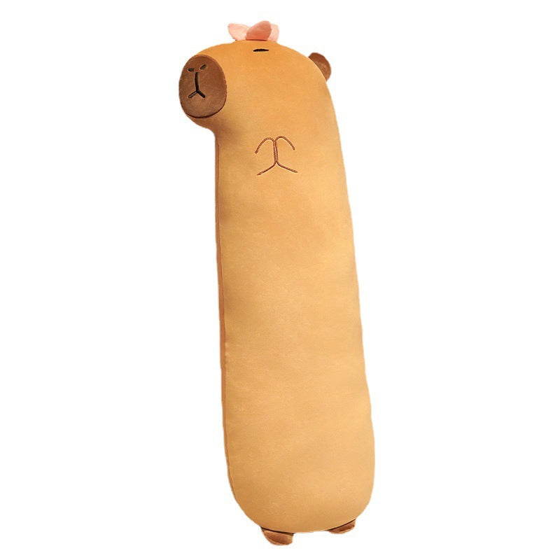 Super Cute Soft Capybara Long Shape Hug Pillow Cushion 100cm Brown