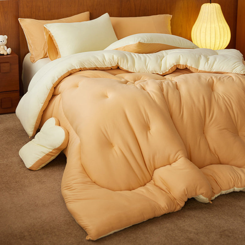 Thick Warm Bear Shape Winter Reversible Blanket Quilt Comforter 200x230cm Caramel Beige