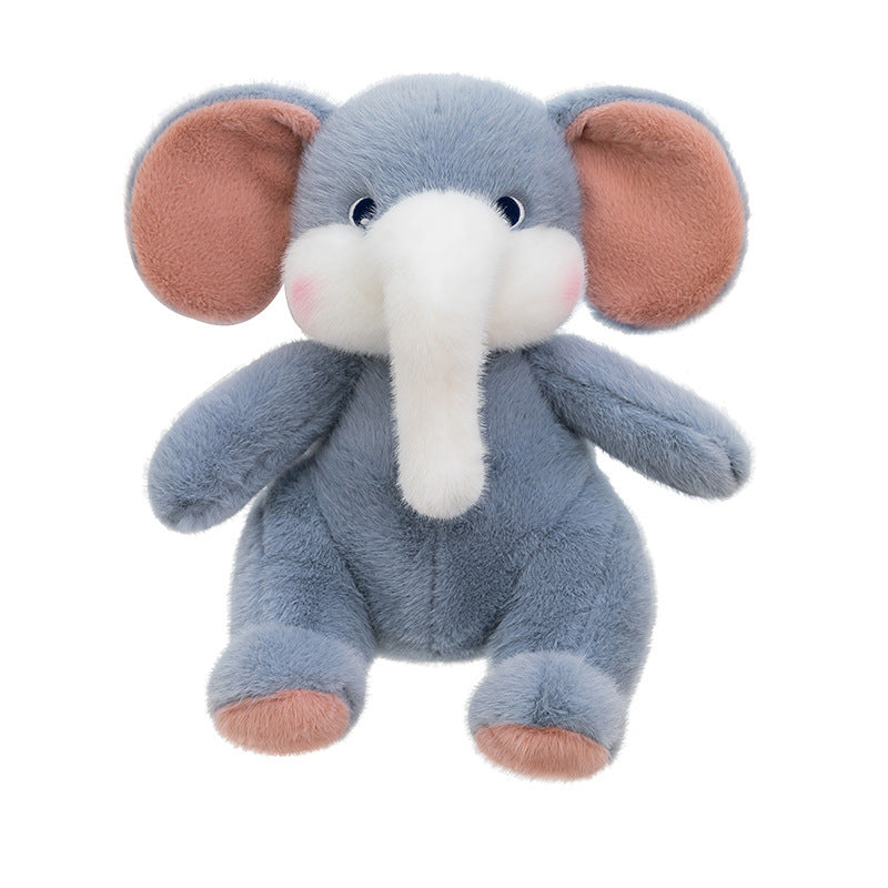 Large Cute Blue Elephant Plush Toy Soft Stuffed Animal with Big Ears & Trunk