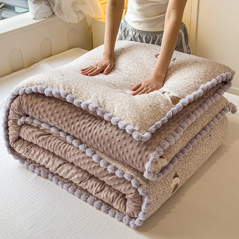 Thick High Weight Winter Blanket Comforter Quilt Mushroom Bear Pattern 200×230cm