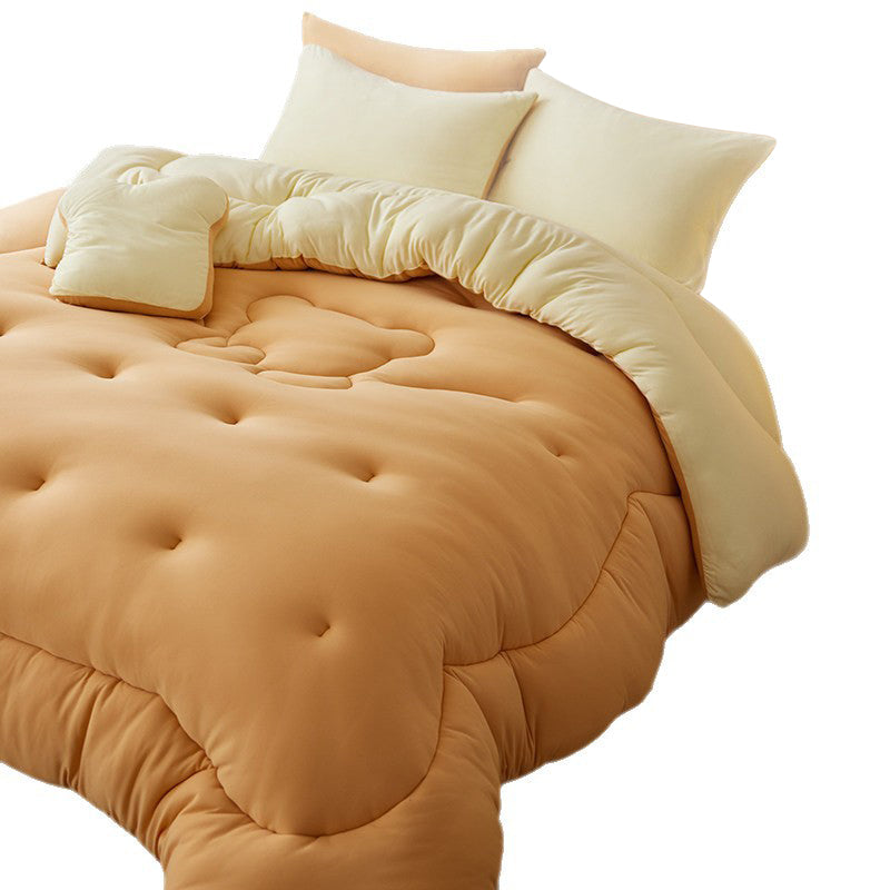Thick Warm Bear Shape Winter Reversible Blanket Quilt Comforter 200x230cm Caramel Beige