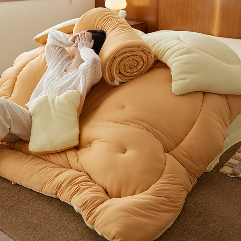 Thick Warm Bear Shape Winter Reversible Blanket Quilt Comforter 200x230cm Caramel Beige