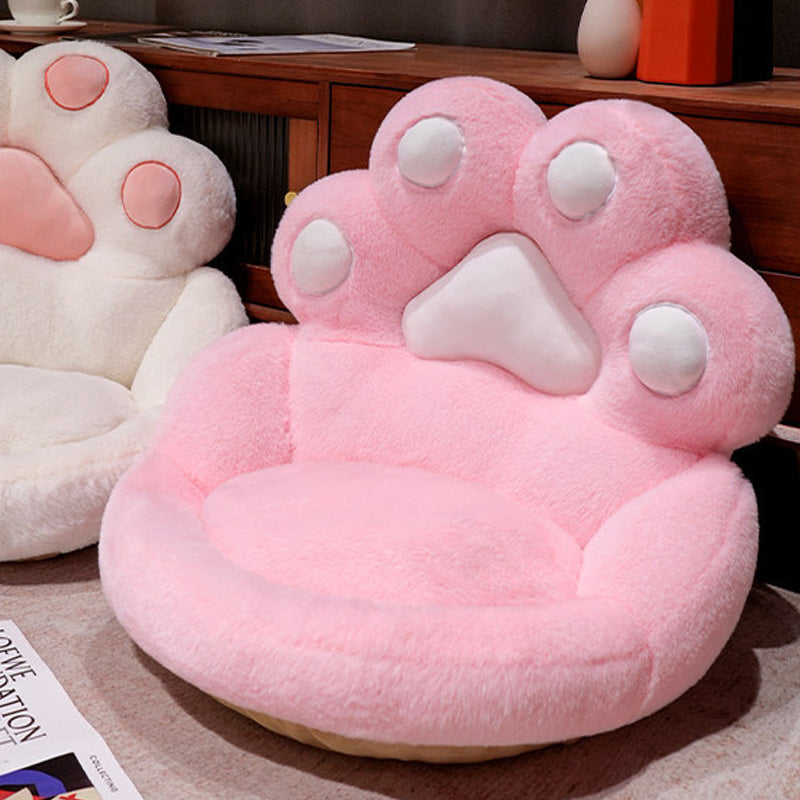 Super Cute Soft Cat Paw Chair Cushion Plush Seat Pad Pink