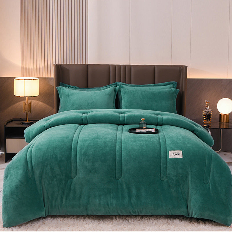 Large Warm Winter Ultra Soft Plush Blanket Quilt 200x230cm Dusty Teal
