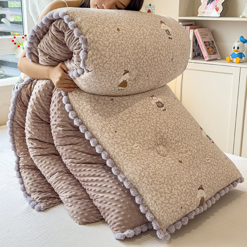 Thick High Weight Winter Blanket Comforter Quilt Mushroom Bear Pattern 200×230cm