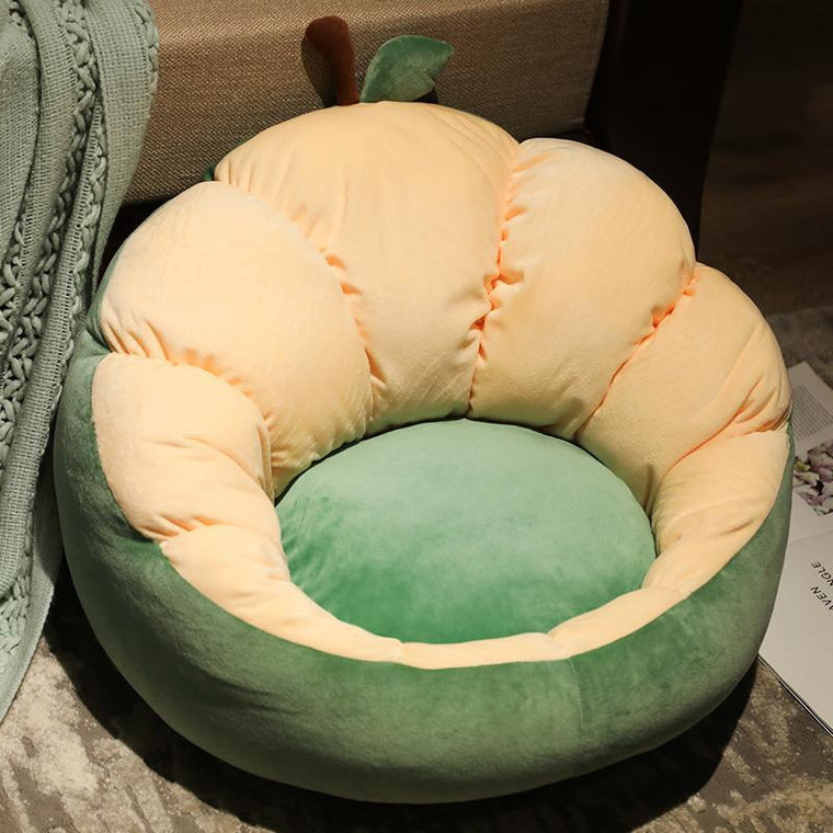 Avocado Flower Floor Cushion Cute Plush Lazy Seat Pad 60x25x10cm