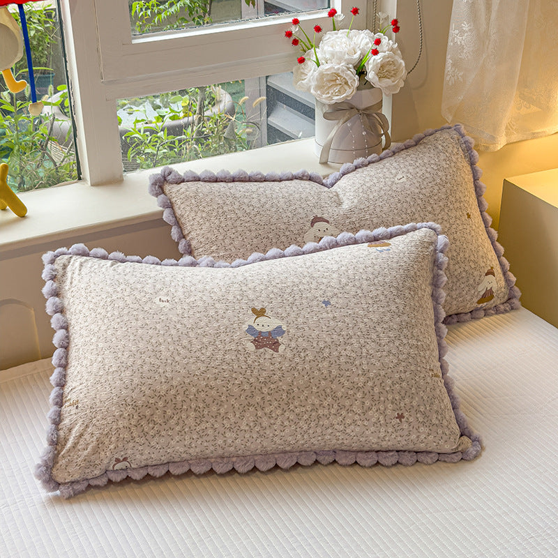 Thick High Weight Winter Blanket Comforter Quilt Mushroom Bear Pattern 200×230cm