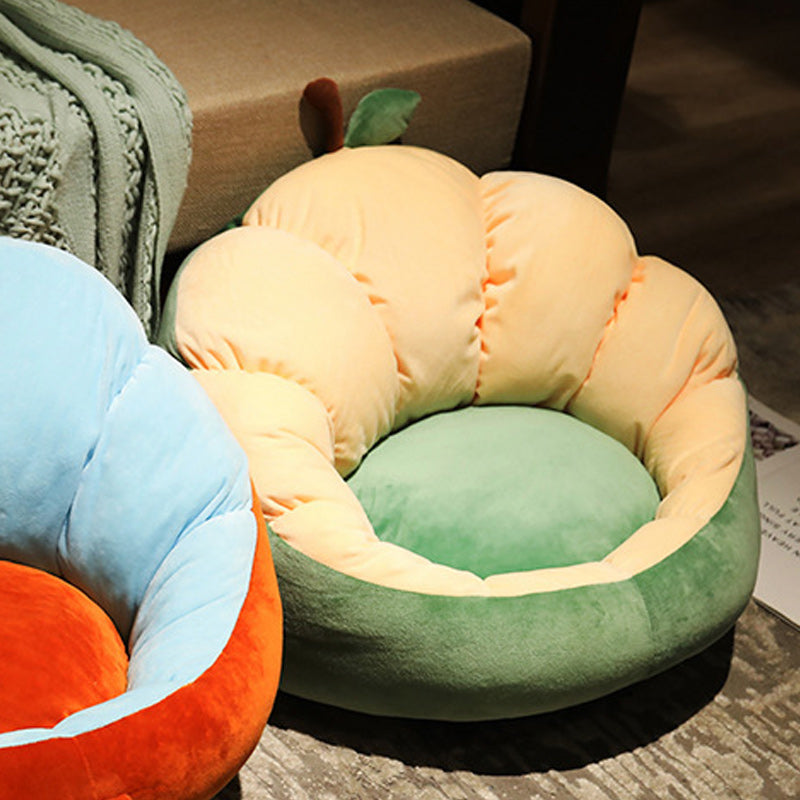 Avocado Flower Floor Cushion Cute Plush Lazy Seat Pad 60x25x10cm