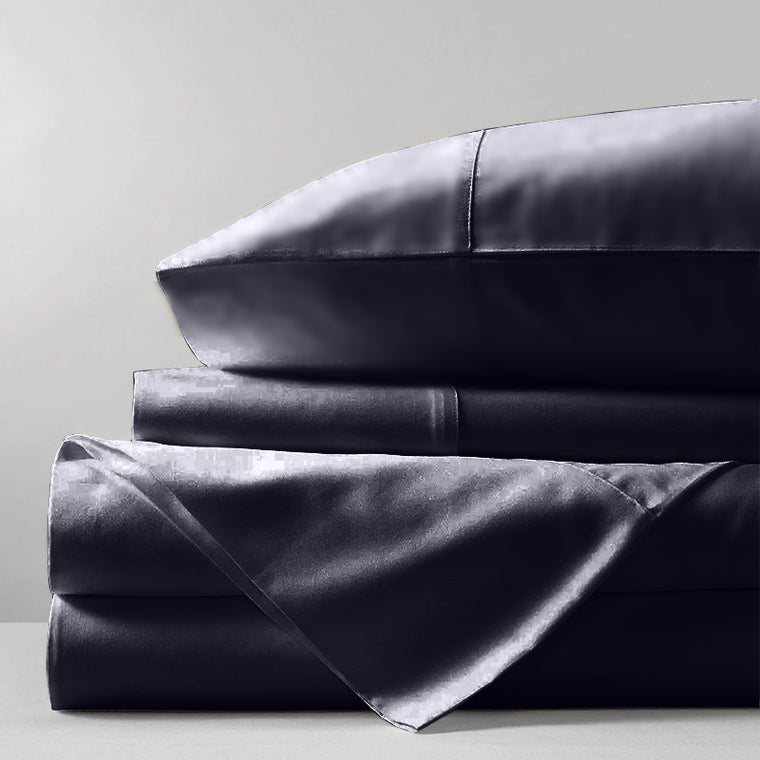 100% Bamboo Silk Feel Soft Sheet set Charcoal Blue